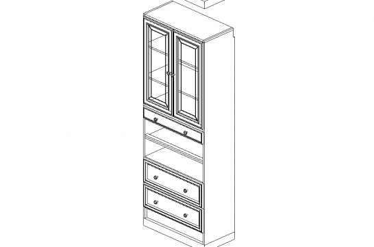 White 30" Cabinet w/Doors&Drawers